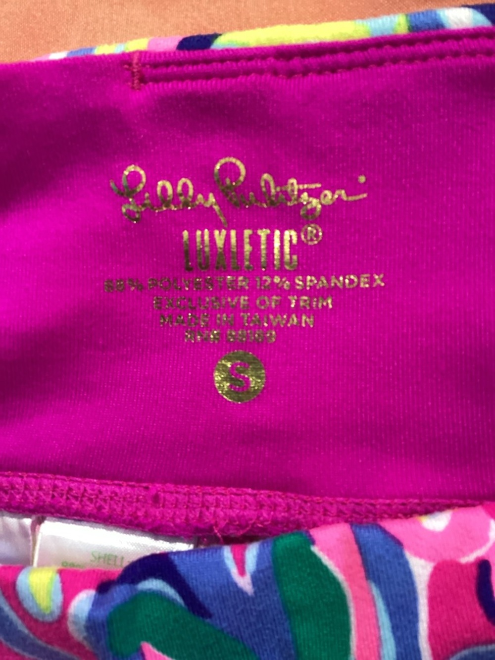 Lilly Pulitzer Pink Multi Swirl Capri Leggings - Picture 7 of 8